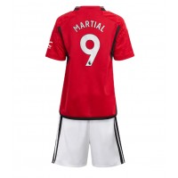 Dječji Nogometni Dres Manchester United Anthony Martial #9 Domaci 2023-24 Kratak Rukav (+ Kratke hlače)
